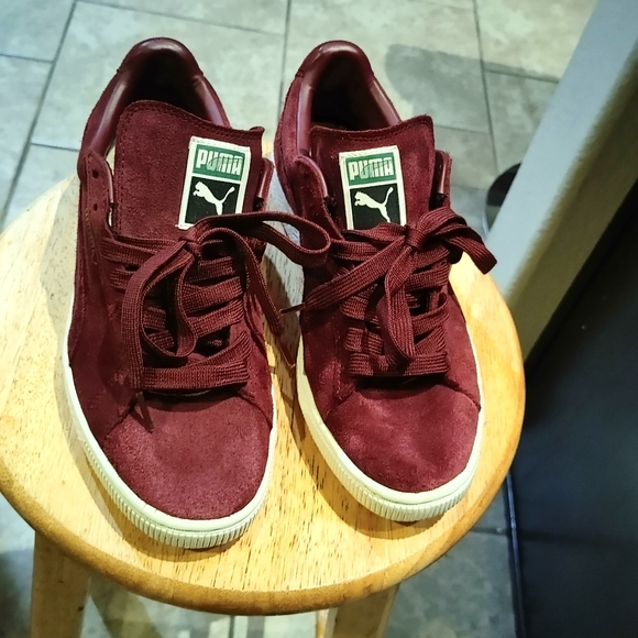 Puma Burgundy Suede Sneakers - Picture 15 of 16